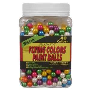  Splatmatic Flying Colors 1000ct Airsoft Paintballs   40 