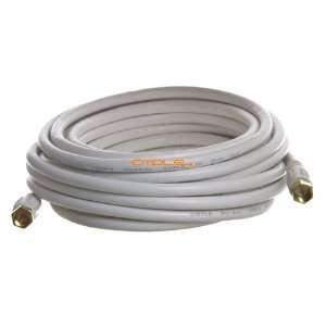  RG6 F Type Coaxial 18AWG CL2 Rated 75Ohm Cable 25ft White 