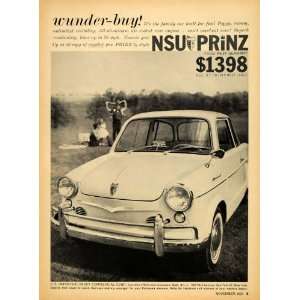  1959 Ad NSU Prinz West Germany Vintage Car Fadex MPG 