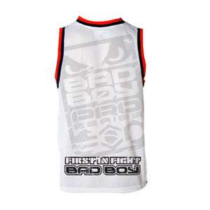 Bad Boy MMA UFC Jersey WHITE/RED Tank Shirt Size XL  