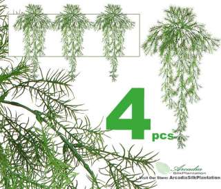 You are bidding on FOUR 39 Plastic Sprengeri Grass Hanging Bushes