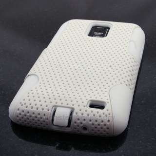 White APEX Hybrid Gel Hard Case Cover for Samsung Galaxy S2 Skyrocket 