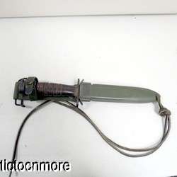 US WWII M4 M1 Carbine Bayonet w/scabbard & Leather Leg Tie  