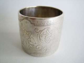 Antique German Silver Napkin Ring Leanne  