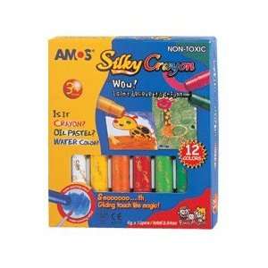  Amos Silky Crayons 12 Colors Toys & Games