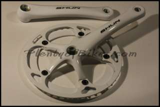 Steel construction. Includes steel outer chain guard. Color White 