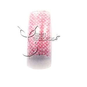 Pink Glitter Weave Pre designed Acrylic/UV Gel Artificial/False French 
