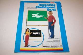 Vintage Catalog #822   1982 RACO LINE reversible chalkboard easel 