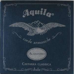  Aquila Guitar Alabastro Nylgut/Silverplate Set Medium 