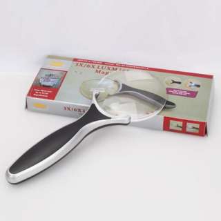 6X 88mm / 3x 21mm Magnifier handle Magnifying Glass With LED  