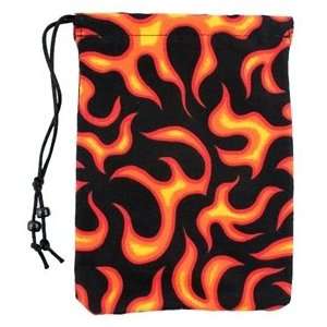   , Red Flames (Cotton and Satin Dice Bag 5 in. X 7 in.) Toys & Games