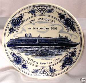 ms OOSTERDAM Holland America SHIP PLATE TRAY Inaugural  