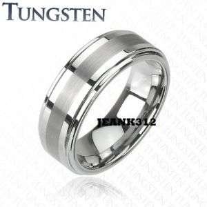 Mens Wedding Ring Band Tungsten Carbide 8mm COBALT FREE Size12  