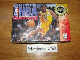   64 Kobe Bryant In NBA Courtside Video Game N64 1998 BRAND NEW & SEALED