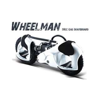 Big Toys Wheelman 50cc Gas Skateboard in white  