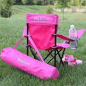  Kids Personalized Folding Chairs   Pink Toys & Games