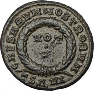 CRISPUS Roman Caesar 320AD Authentic Genuine Ancient Roman Coin WREATH 