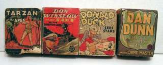 Lot of 4 Big Little Book Tarzan/Donald Duck/Don Winslow  