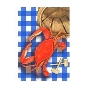   Steamed Summer Crab Feast Picnic Standard Flag Patio, Lawn & Garden