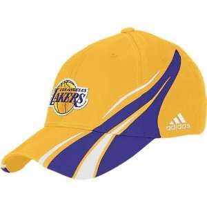  Reebok Los Angeles Lakers Gold Spiral Colorblock Hat 