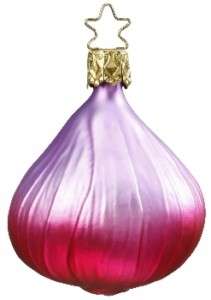 Inge Glas Ornament Red Onion Bulb #109810  
