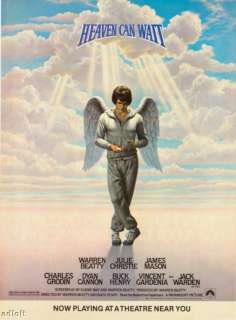 1978 Warren Beatty Heaven Can Wait Movie Promo Ad  