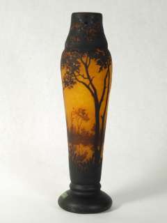 12 3/4 Signed Nancy Daum Footed Vase 1910 antique 955  