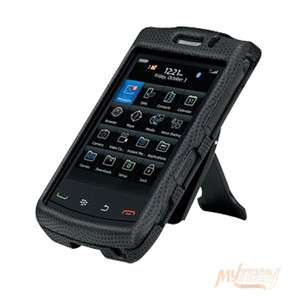   SNAP ON CASE WITH KICK STAND FOR BLACKBERRY STORM 2 9550 BLACK  
