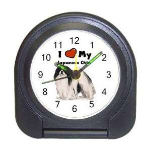  I Love My Japanese Chin Travel Alarm Clock