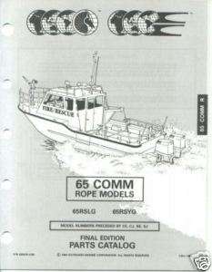 1993 Evinrude Johnson 65 comm Outboard Parts Catalog  