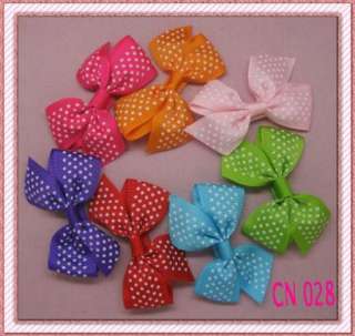 New 2.4 inch Girls Baby Large strip Hair Bow Clip flower hairpin 