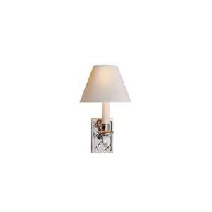  Alexa Hampton Gene Library Sconce in Polished Nickel with 