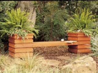 Plantar Bench Potting Planter Box Landscape Plans DIY  