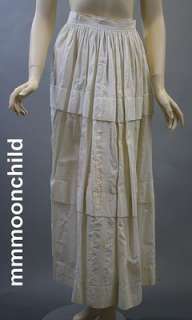 R558 Antique petticoat Victorian era linen  