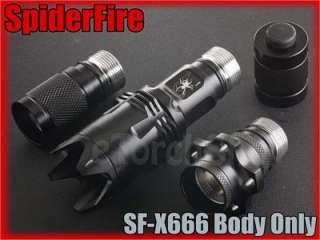   X666 Flashlight DIY Body Only Black*Parts f Surefire 6P 9P* LED Torch