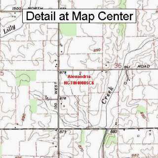  USGS Topographic Quadrangle Map   Alexandria, Indiana 
