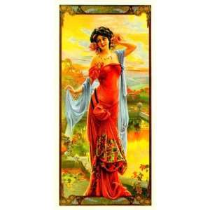  A G DECAMPS LA SAISON DES FILLES IV 11.75X23.5 VINTAGE ART 