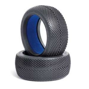  1/8 Double Dees V2 Tire, Blue, Mnt Yel BX(2) Toys 