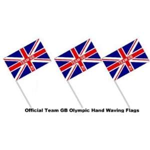    London 2012 Team GB Hand Waving Flags x 3