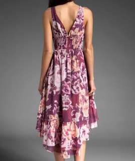 NWT Free People Anthropologie Maroon floral garden dress S 6 Retail 