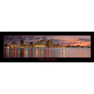  New Orleans Skyline at Sunset DUSK 12 inches x 36 inches 