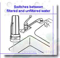 From unfiltered water to filtered   just turn the diverter 