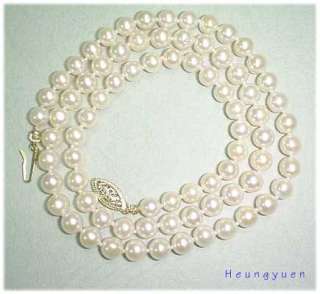 18 AA GRADE 5.5MM BABY PINK AKOYA NECKLACE 14KY GOLD  