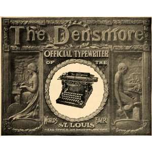  1904 Ad Densmore Offical Typewriter Writing Machine 