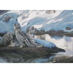  Watchful Eye Snow Leopards artist Terry Isaac 28x22