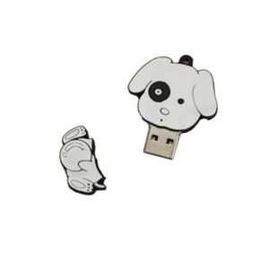  8GB Funny Dog Shaped Cartoon USB Flash Drive Grey 