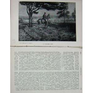  Heather Fox Hunting Man Horse Hounds Sport BailyS 1898 