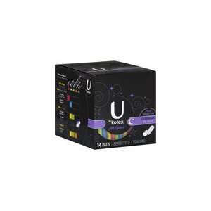 U by Kotex AllNighter Pads Overnight, 14 count (Pack of 3 