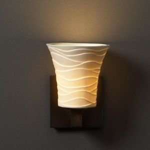 Justice Design Group R007870 Limoges Round Flared Shade Wall Sconce 