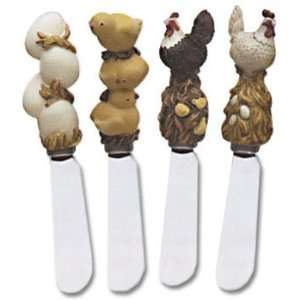   Henny & Penny by Warren Kimble Spreader, Set of 4